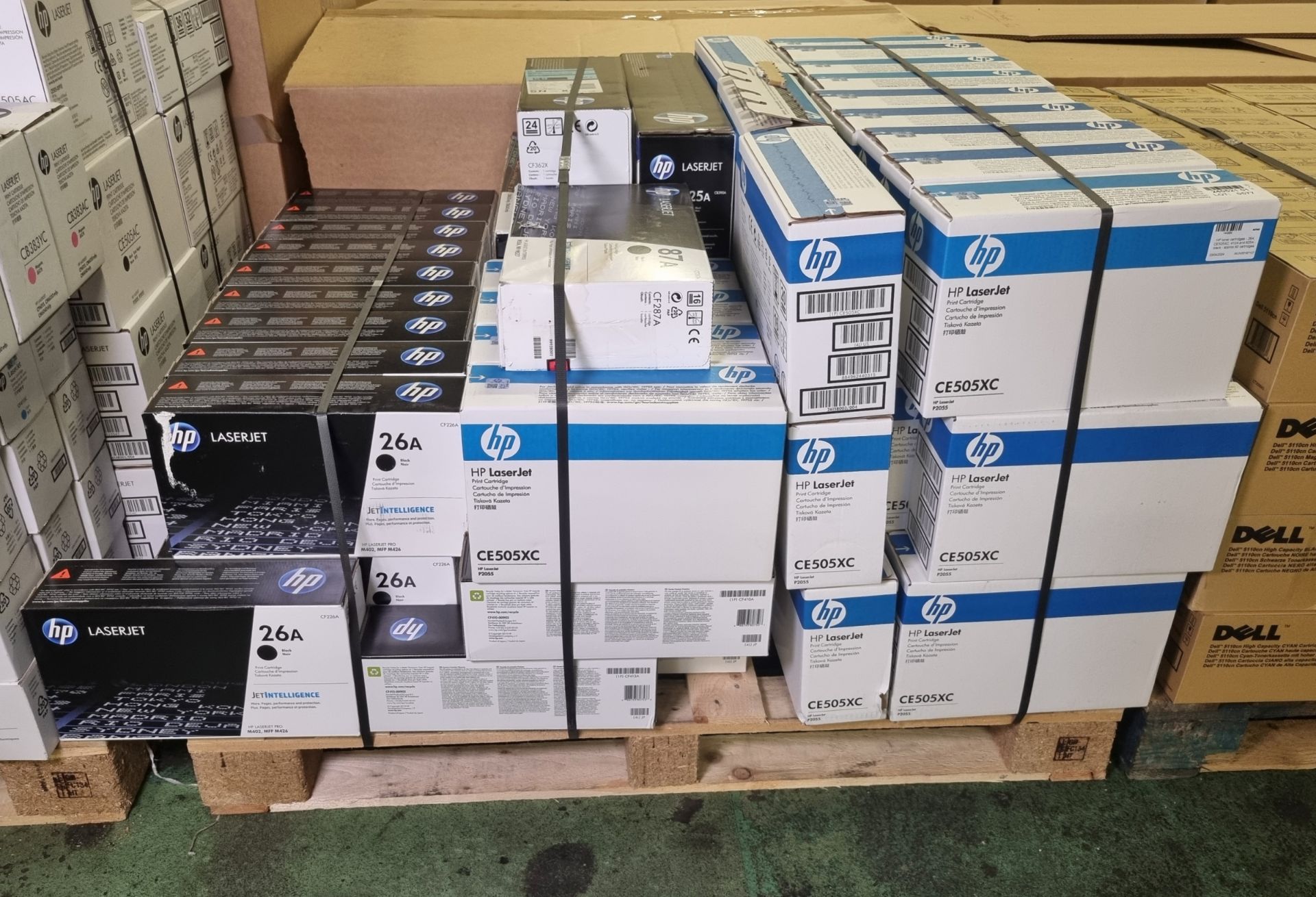 HP toner cartridges - 26A, CE505XC, 410A and 825A - black - approx. 80 cartridges