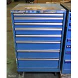 Dexion 8 Drawer roller tool cabinet - no key - W 72 x D 72 x H 118cm