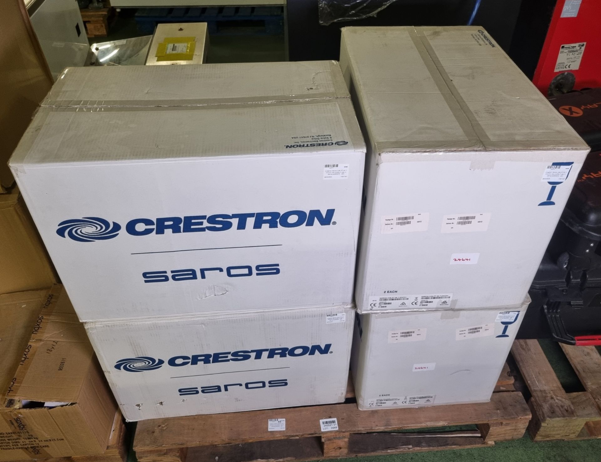 5x pairs of Crestron Saros IC8LPT-W-T-EACH+ low profile 2 way in ceiling speakers - boxed - Image 2 of 7