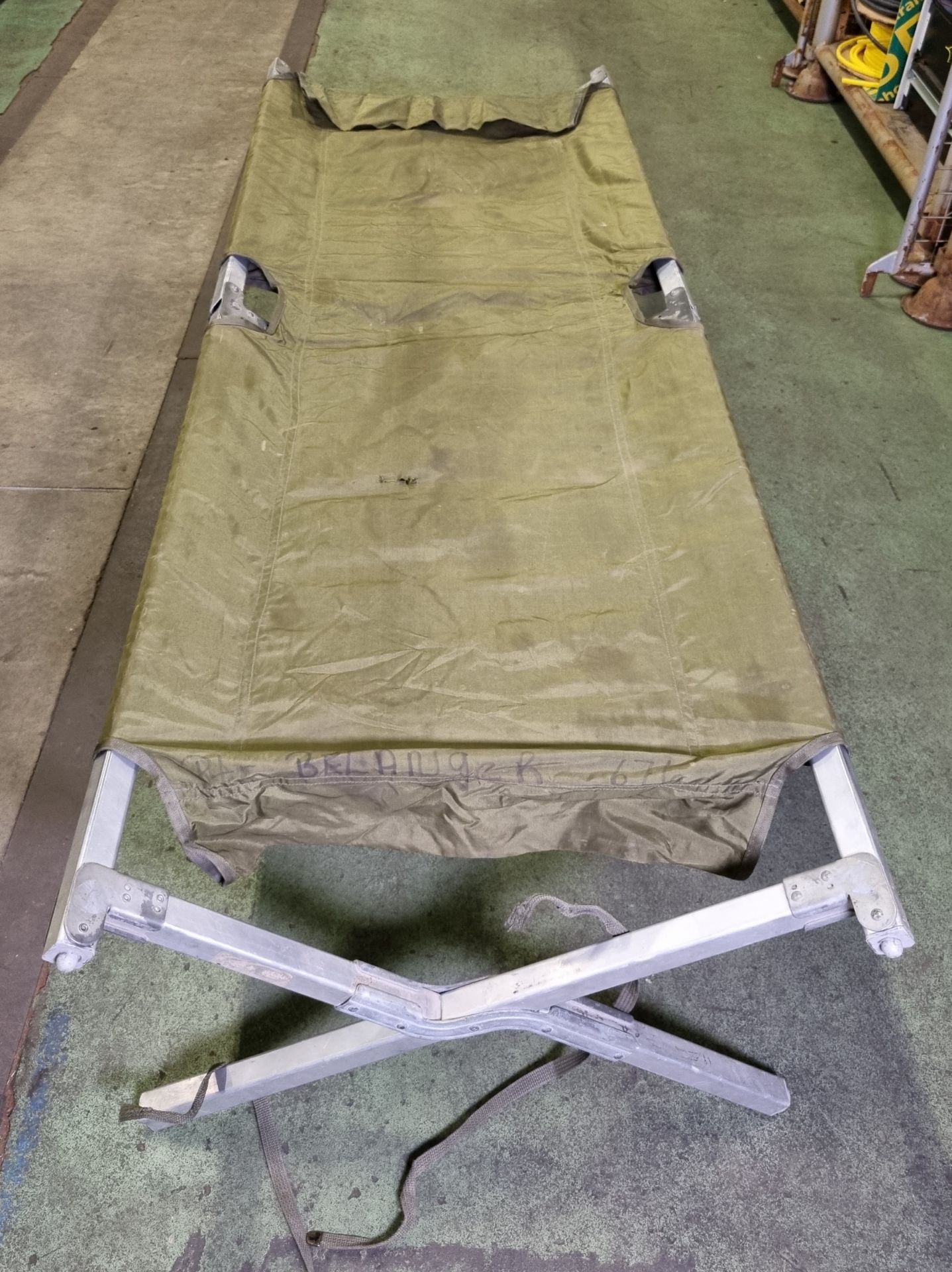 6x folding field cots - L 1900 x W 700 x H 450mm - SPARES OR REPAIRS - Image 3 of 5