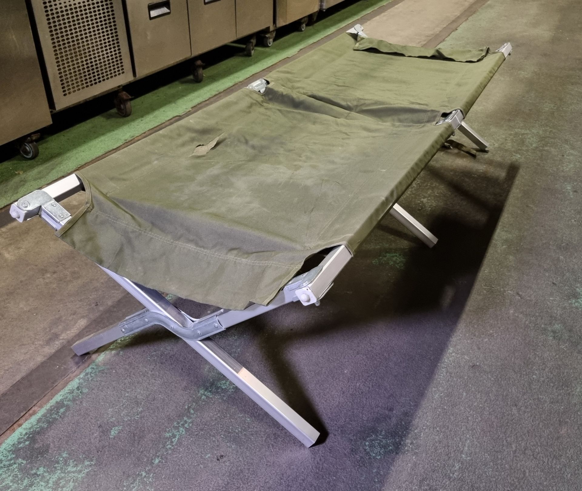 15x Folding field cots - L 1900 x W 700 x H 450mm - SPARES OR REPAIRS - Image 3 of 5