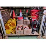 Fire & rescue equipment - fire bells, fire buckets, traffic cones, hazard lights, winder reel