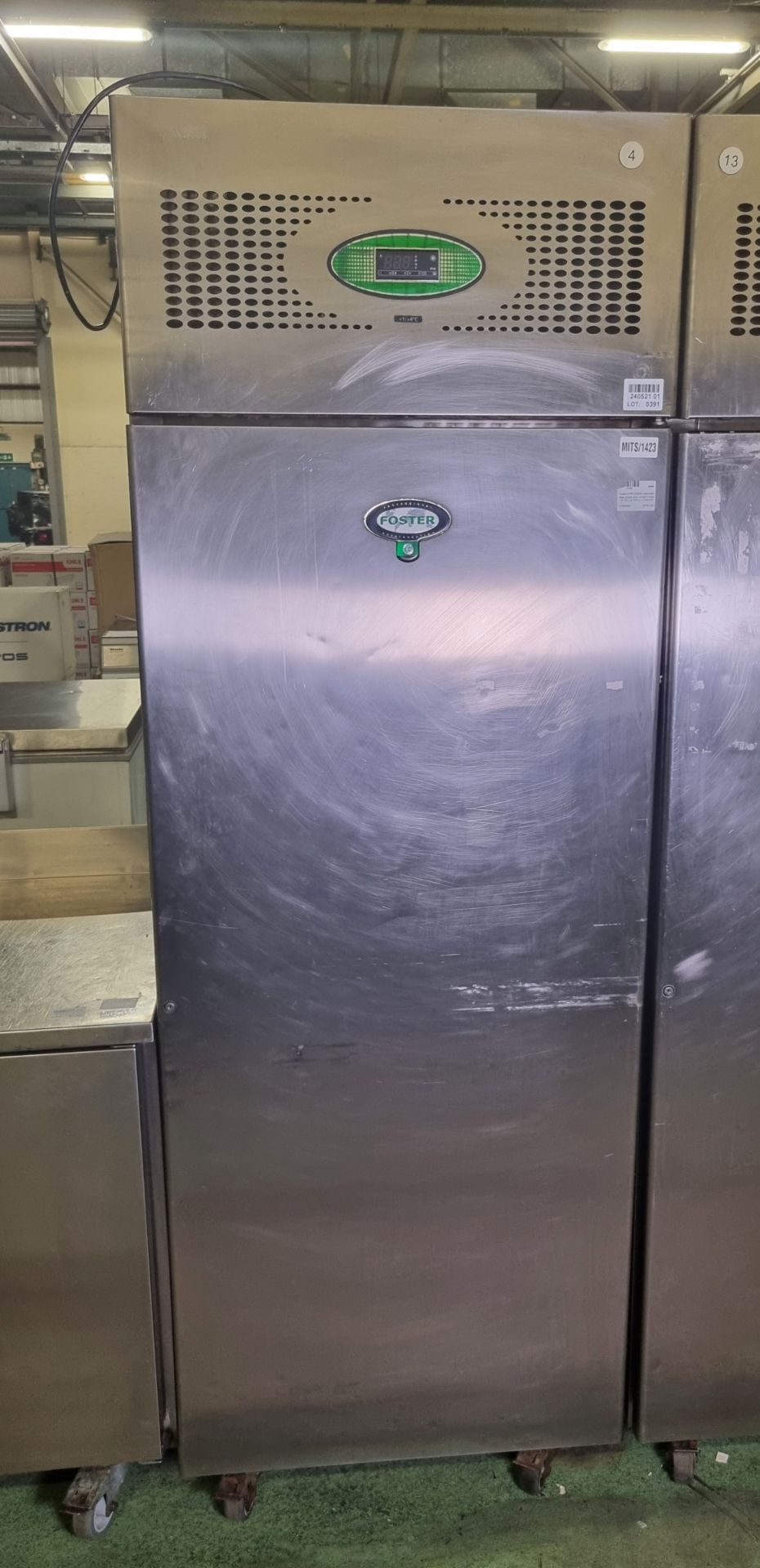 Foster EPROG600H stainless steel single door upright fridge - W 700 x D 820 x H 2050mm