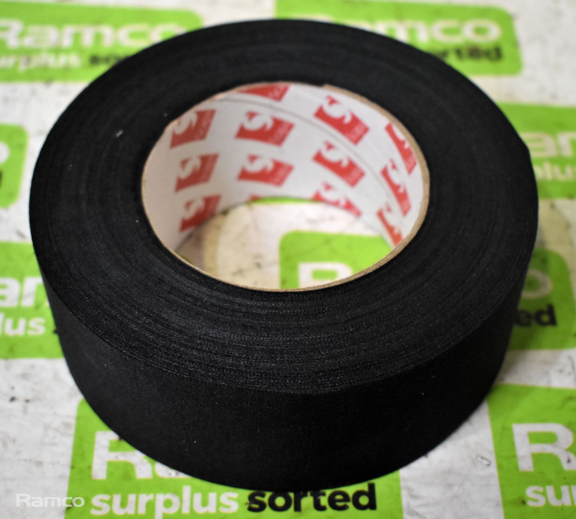 2x boxes of Scapa 3370 black adhesive cloth tape - 50mm x 50m - 16 rolls per box - Image 2 of 4