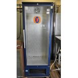 Osborne Refrigerators 2650 single glass door display fridge - W 600 x D 500 x H 1700mm