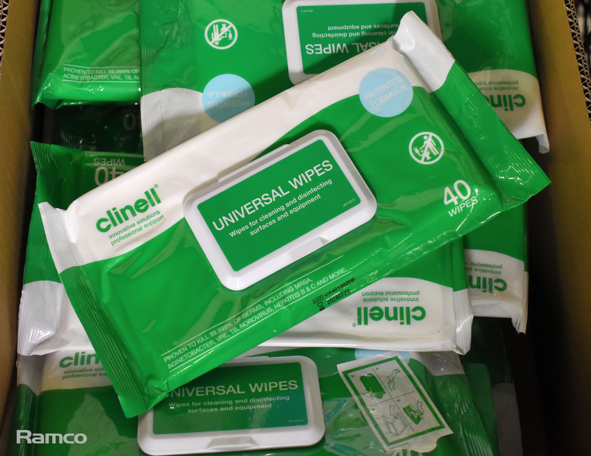 Multi-type disposable face masks and Clinell universal wipes - Image 9 of 9