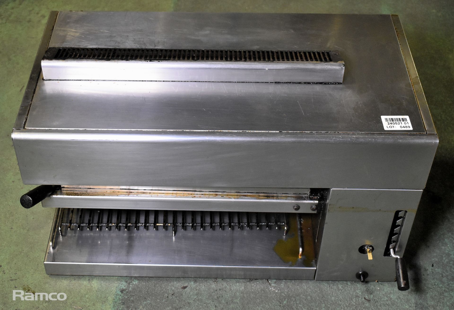 Stainless steel gas salamander grill - W 750 x D 500 x H 430mm