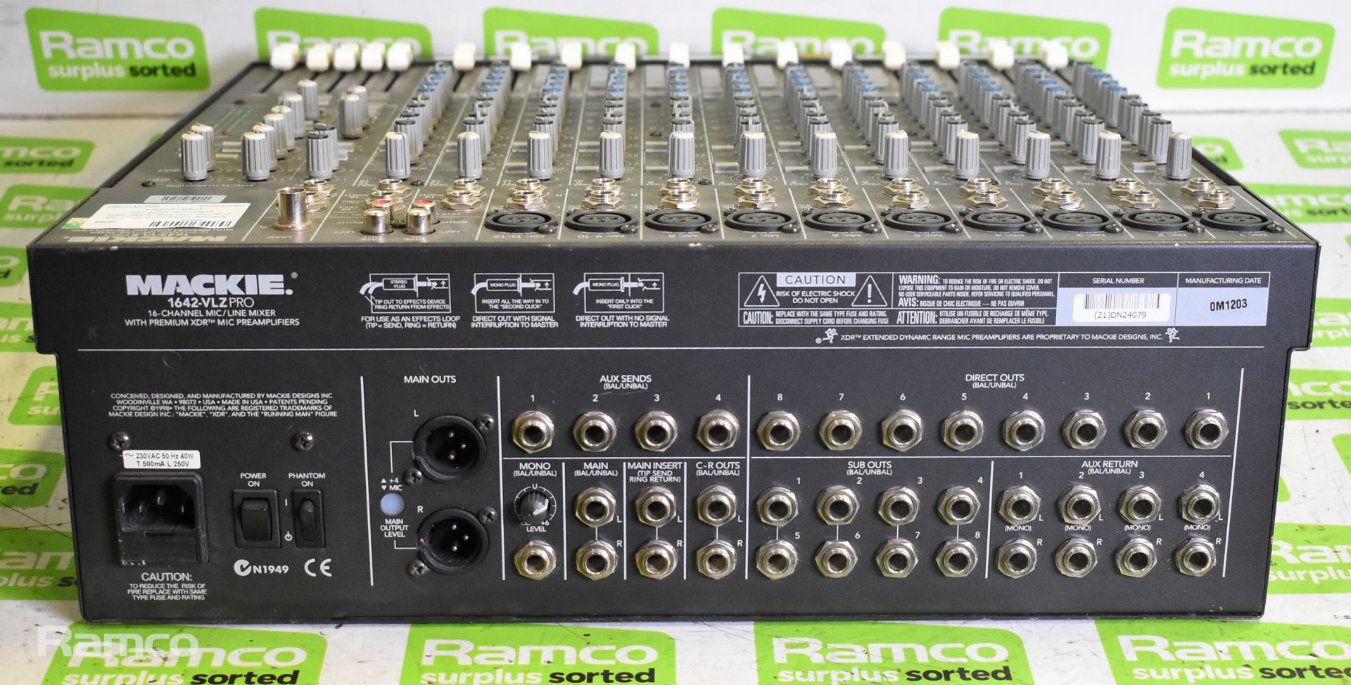 Mackie 1642-VLZ Pro 16 channel mic/line mixer with premium XDR mic preamplifiers - Image 7 of 7
