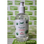8x boxes of Herrco Cosmetics anti-bacterial hand gel - 250ml - 6 bottles per box