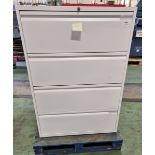 4 drawer filing cabinet - W 900 x D 480 x H 1300mm