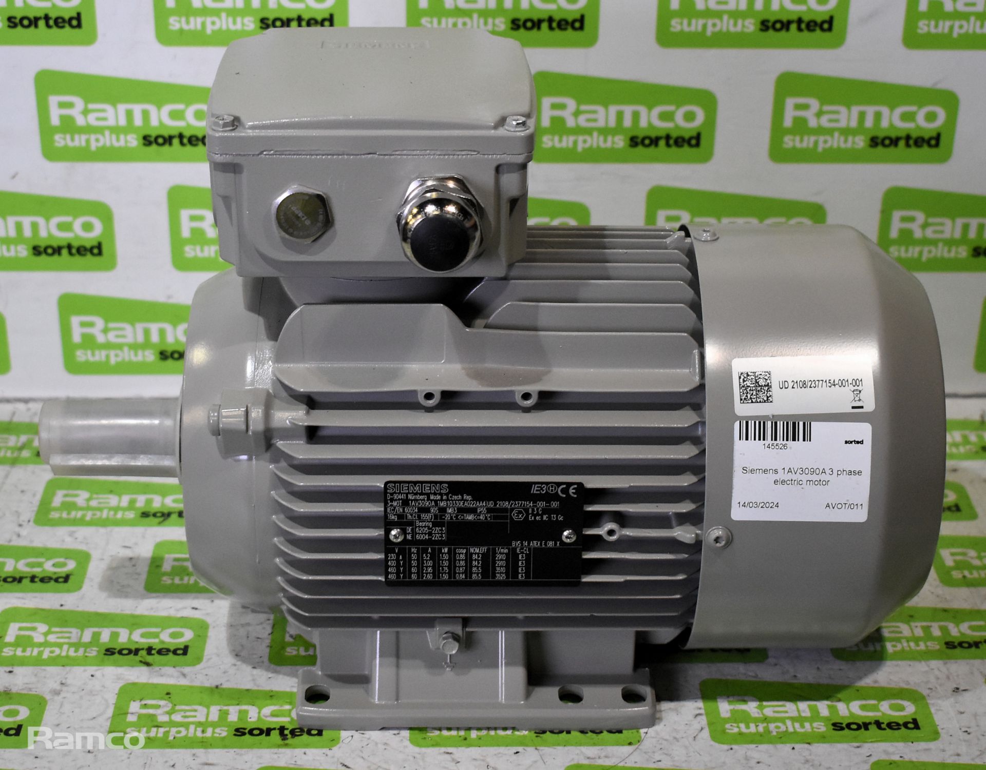 Siemens 1AV3090A 3 phase electric motor