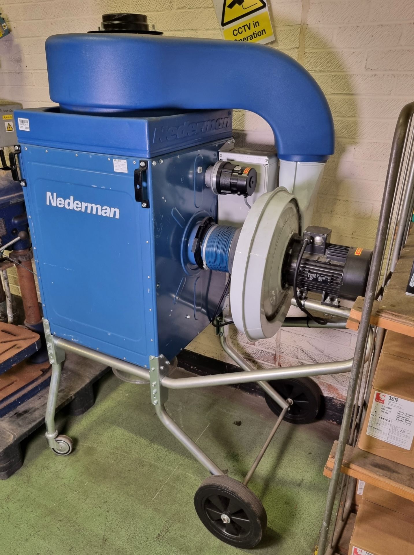 Nederman Filterbox unit - mobile - 400V - 3 phase - 50/60Hz - L 1300 x W 750 x H 1750mm - Image 3 of 7