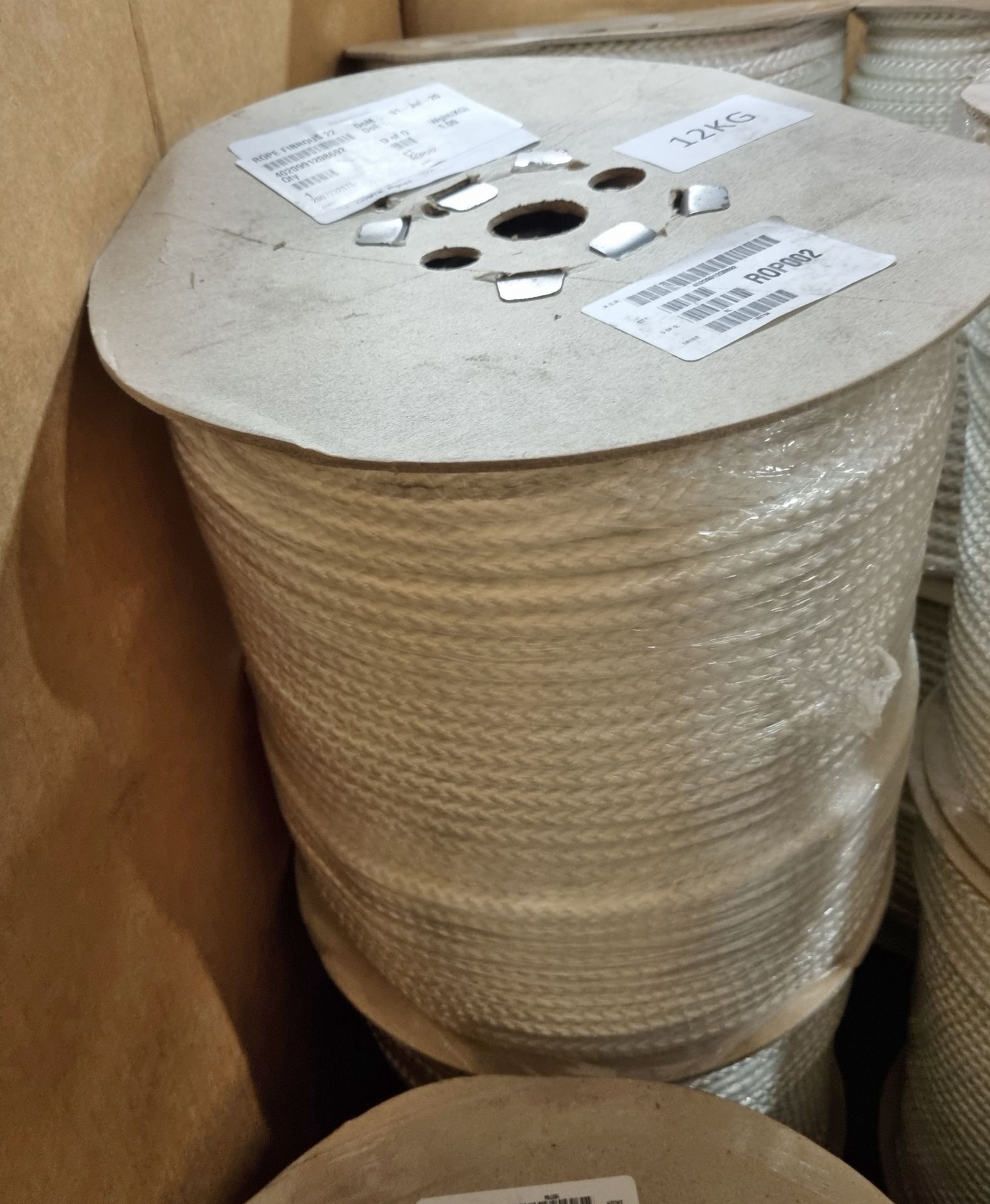 23x reels of white Poly fibrous rope - 22m x 9m, 4x reels of orange buoyant rope - 50 yards - Bild 5 aus 7