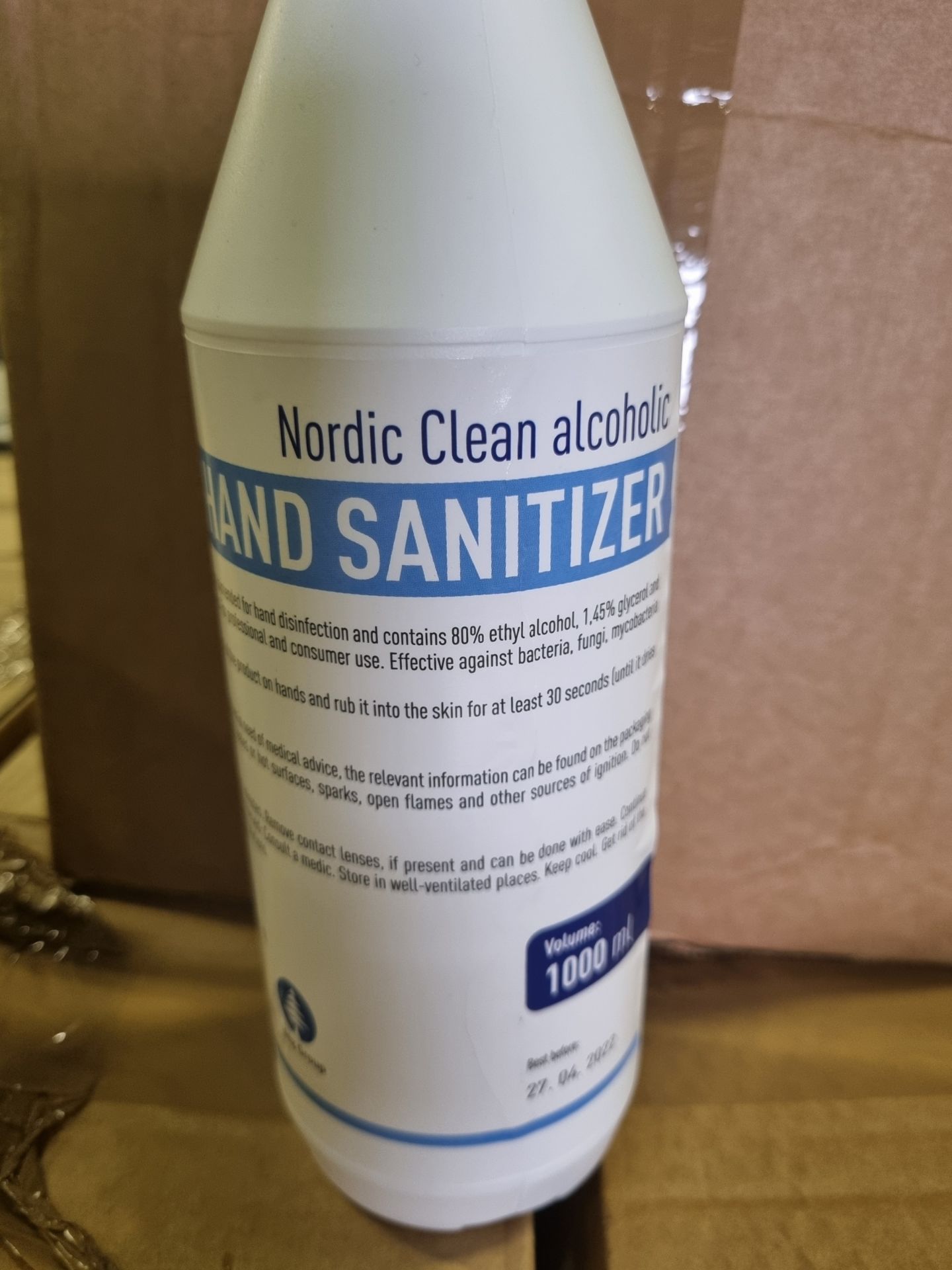 31x boxes of Nordic Clean hand sanitizer - 12x 1000ml bottles per box - OUT OF DATE - Image 3 of 5