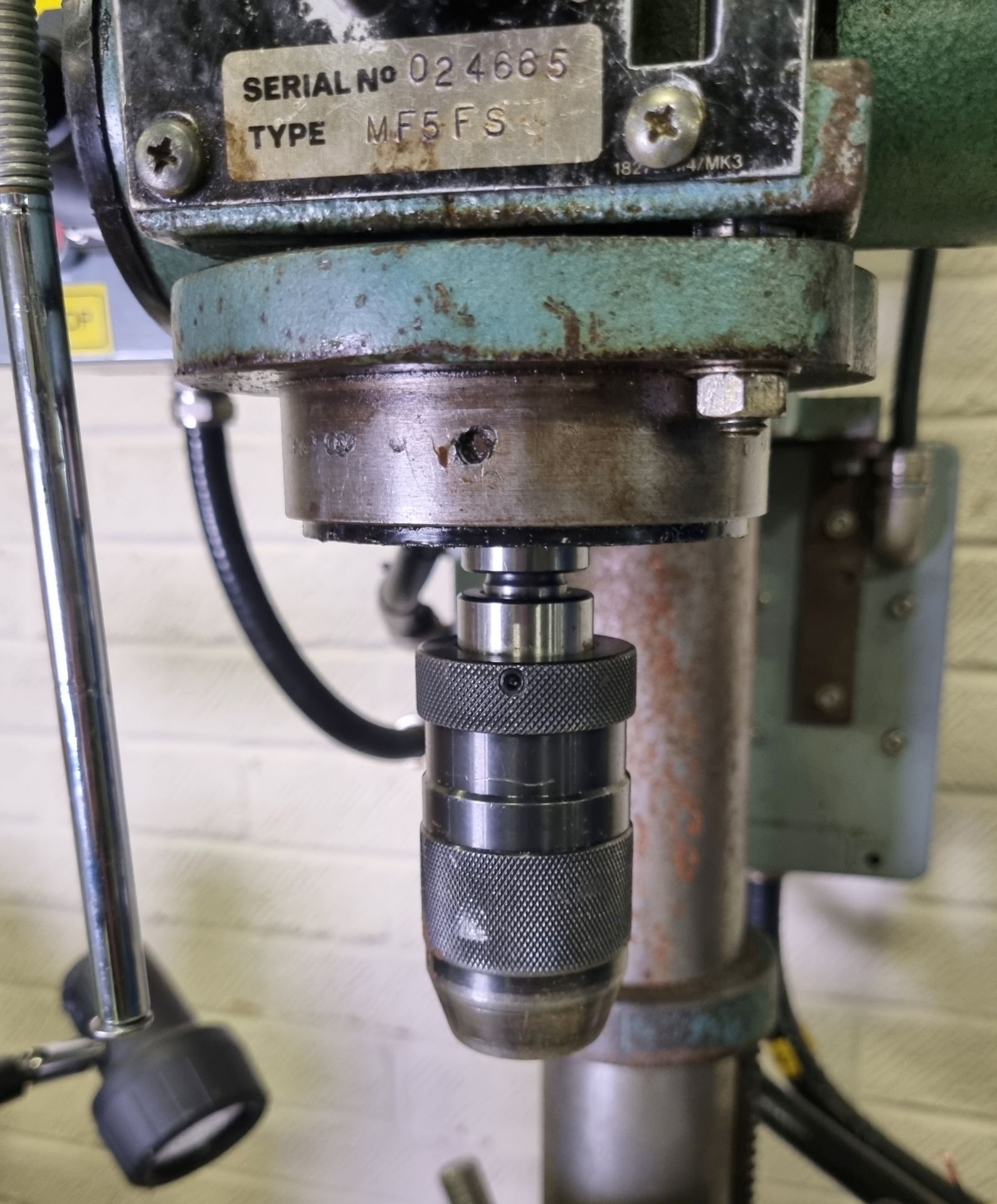 Meddings MF5FS pillar drill - Serial No: 024665 - 415V - L 750 x W 450 x H 1800mm - Image 9 of 11