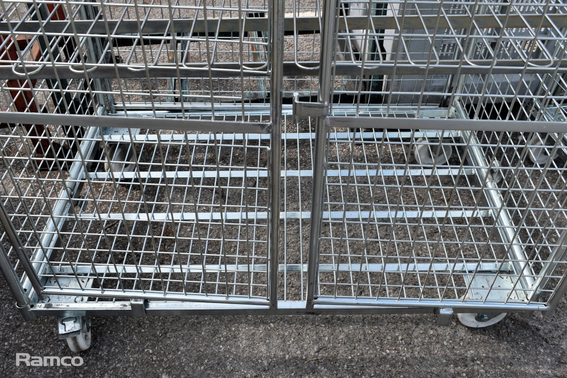 Mobile metal cage trolley - W 1200 x D 830 x H 1855mm - Bild 2 aus 3