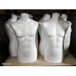 10x Polystyrene upper display torsos