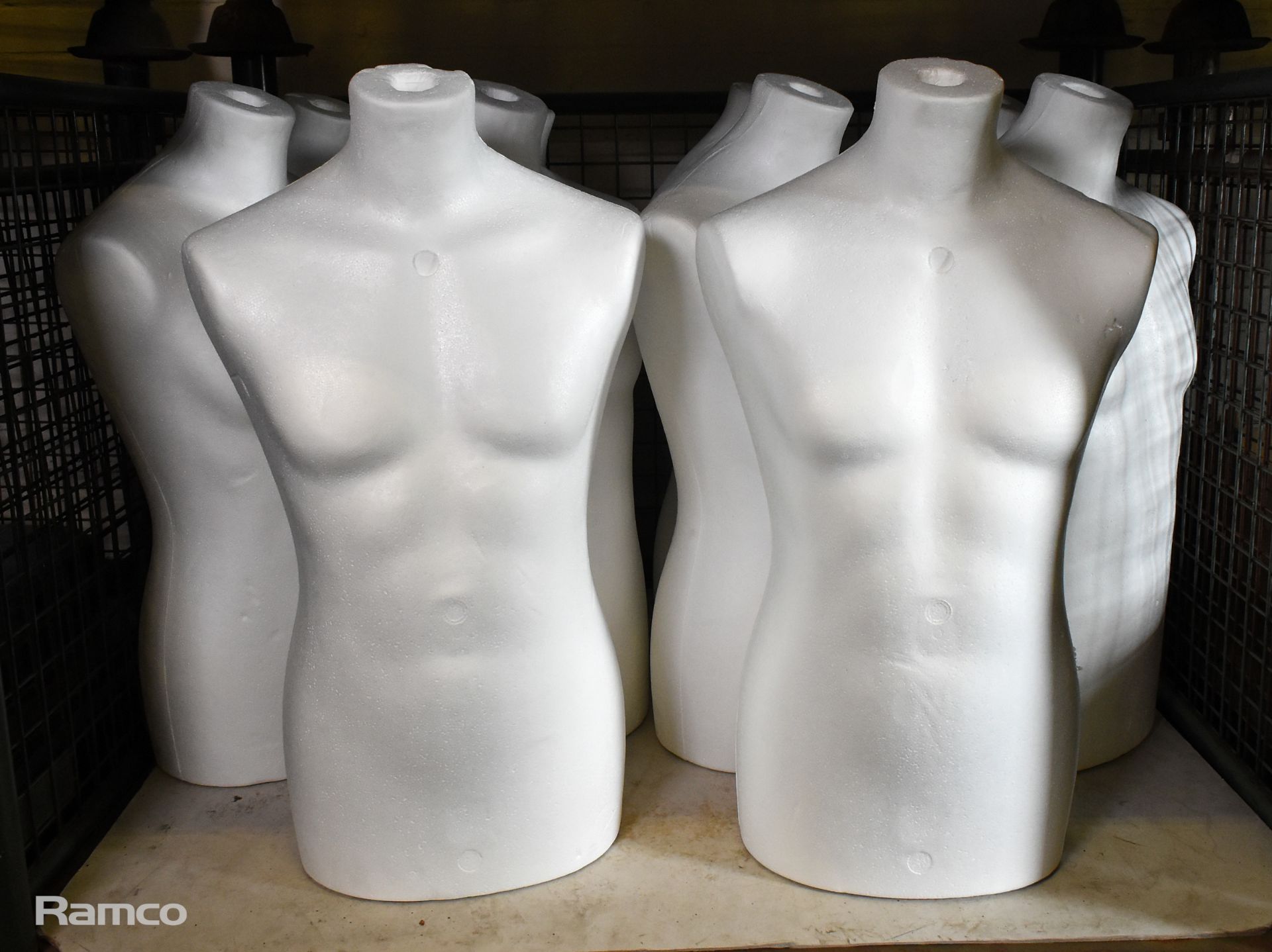 10x Polystyrene upper display torsos