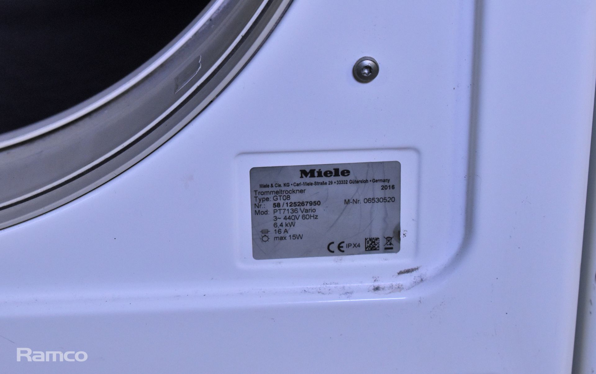 Miele Professional PT 7136 Vario tumble dryer - 400V - W 600 x D 700 x H 850mm - Bild 3 aus 5