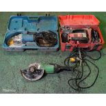 Electrical tools - Makita 9069 angle grinder with case, Hitachi G23SF2 angle grinder & more