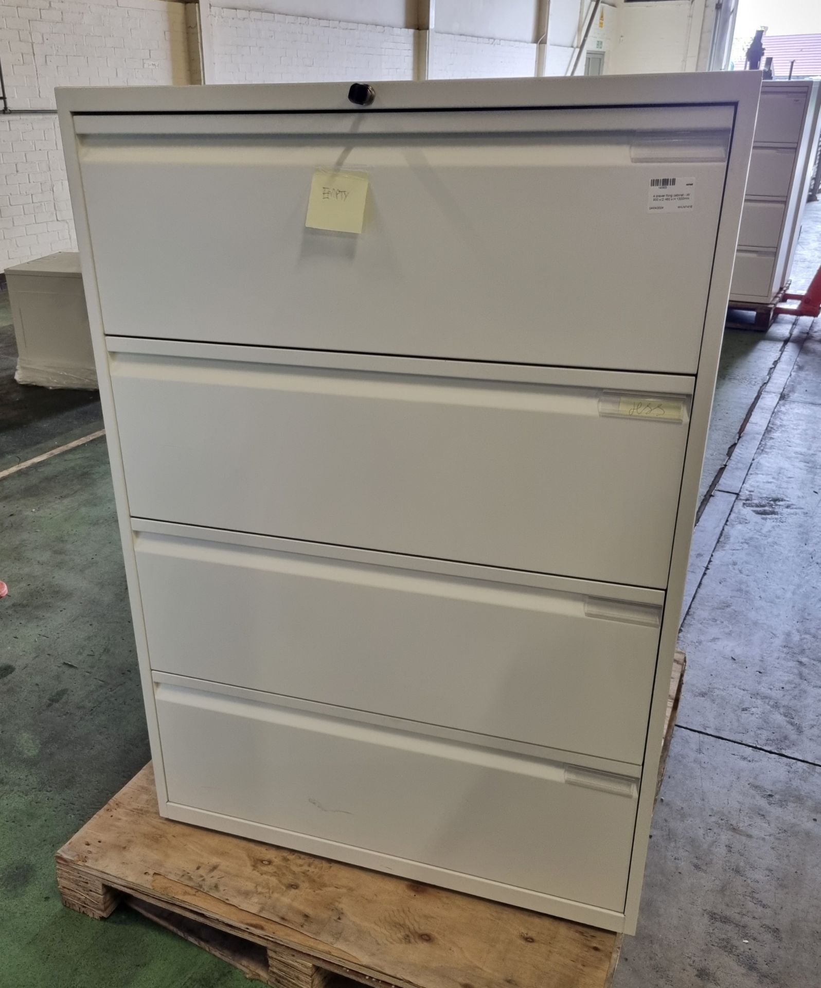 4 drawer filing cabinet - W 900 x D 480 x H 1300mm