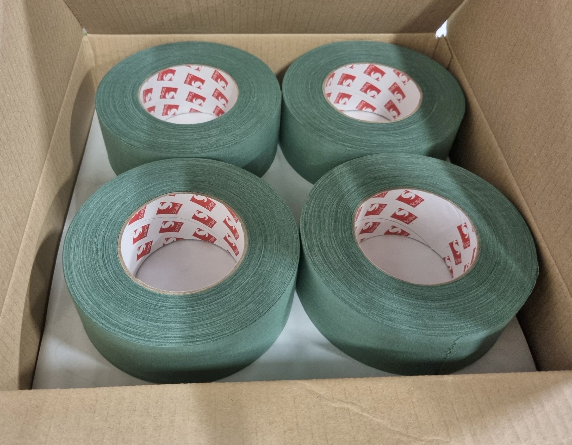 4x boxes of Scapa 3302 uncoated cotton cloth adhesive tape - olive green - 50mm x 50m - Bild 3 aus 3