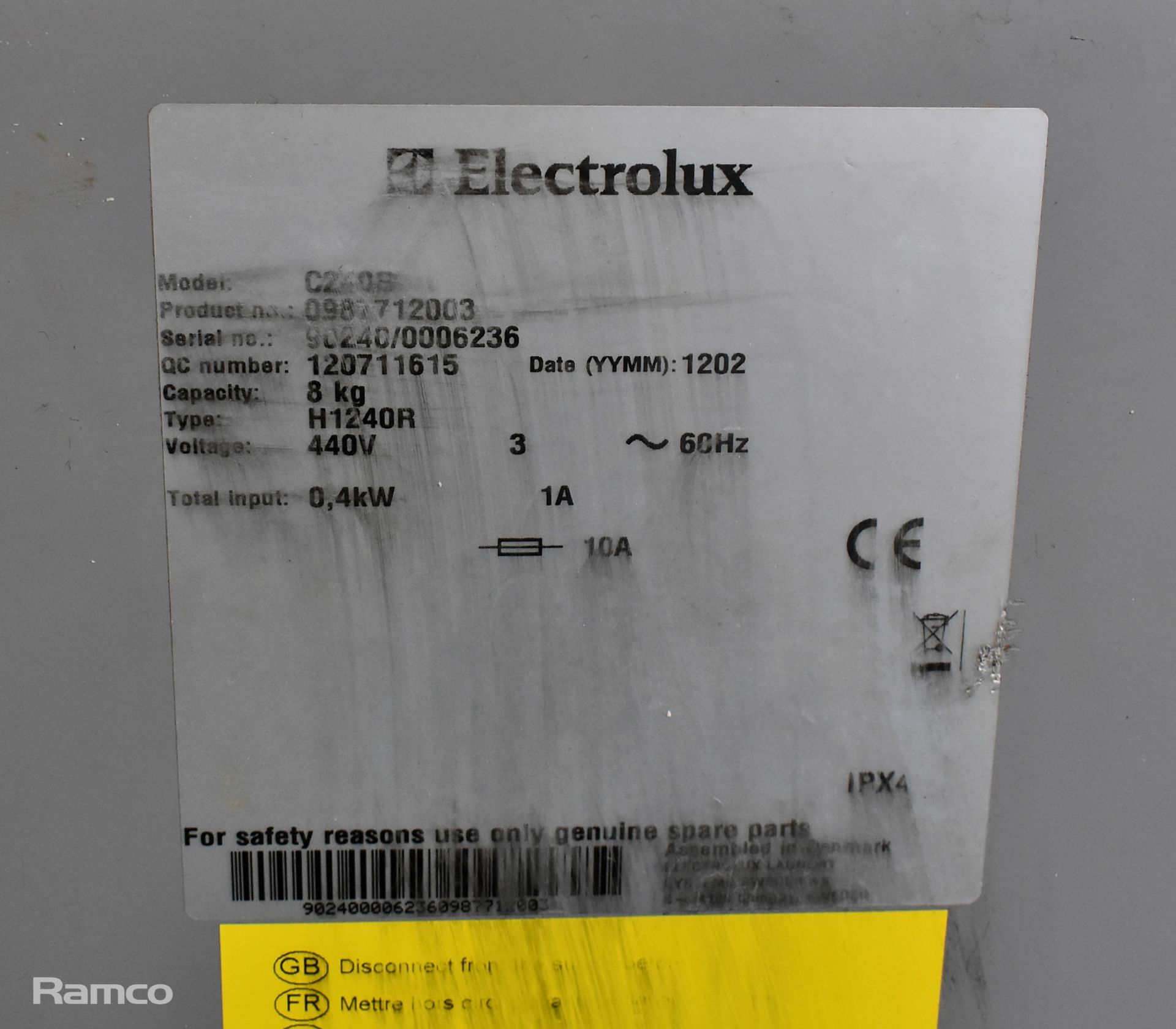Electrolux C240R hydro extraction unit - 440V - W 510 x D 660 x H 890mm - Image 5 of 5