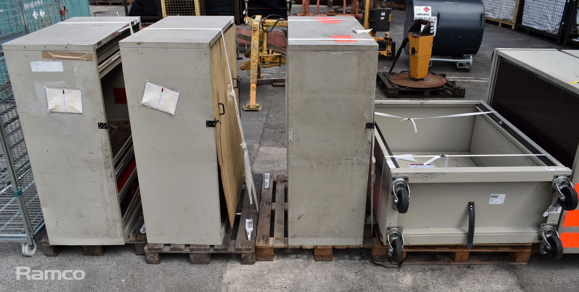 4x Elite mobile maintenance tool cabinet - L 1250 x W 550 x H 1650mm - SPARES OR REPAIRS