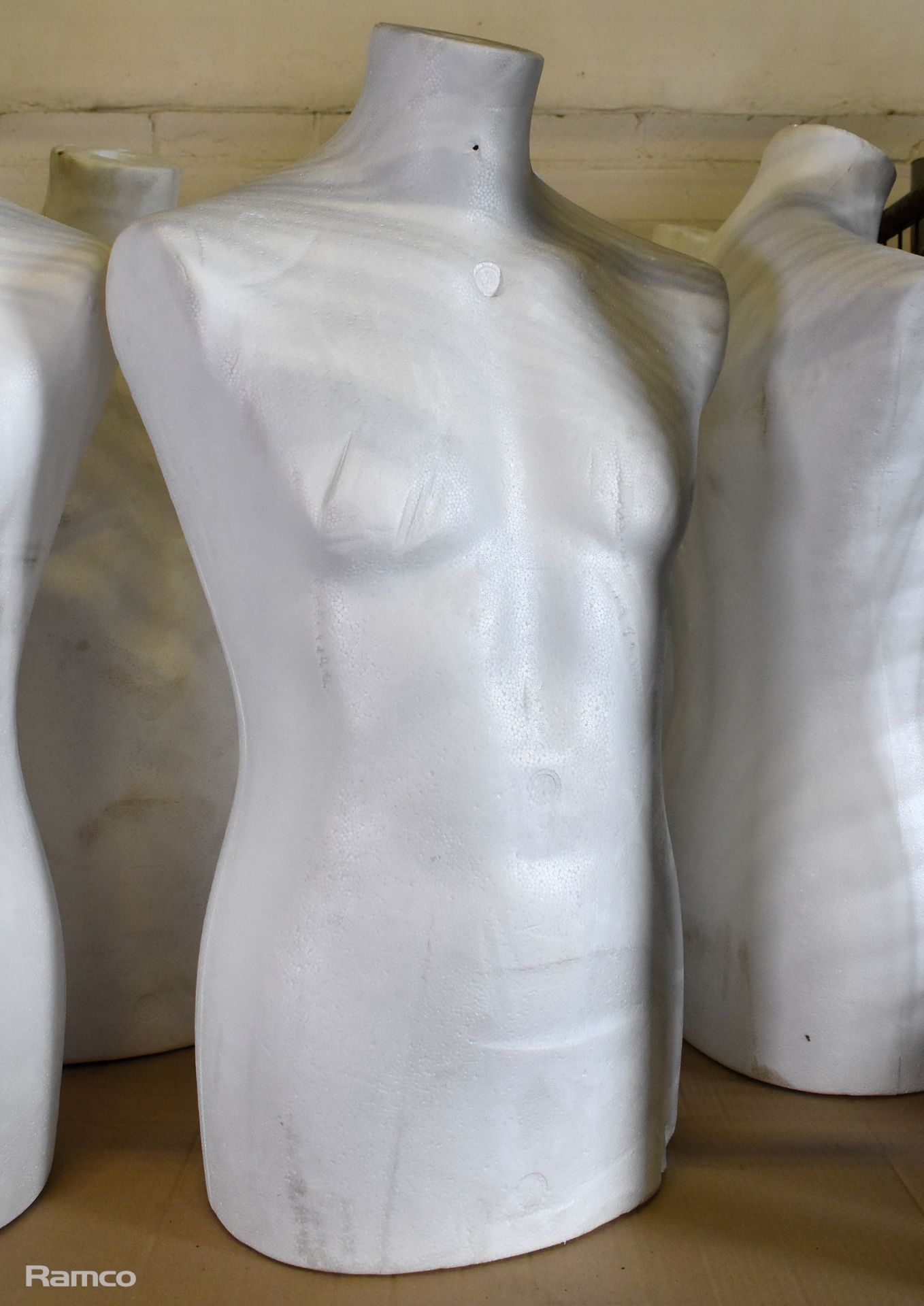 10x Polystyrene upper display torsos - Image 2 of 3