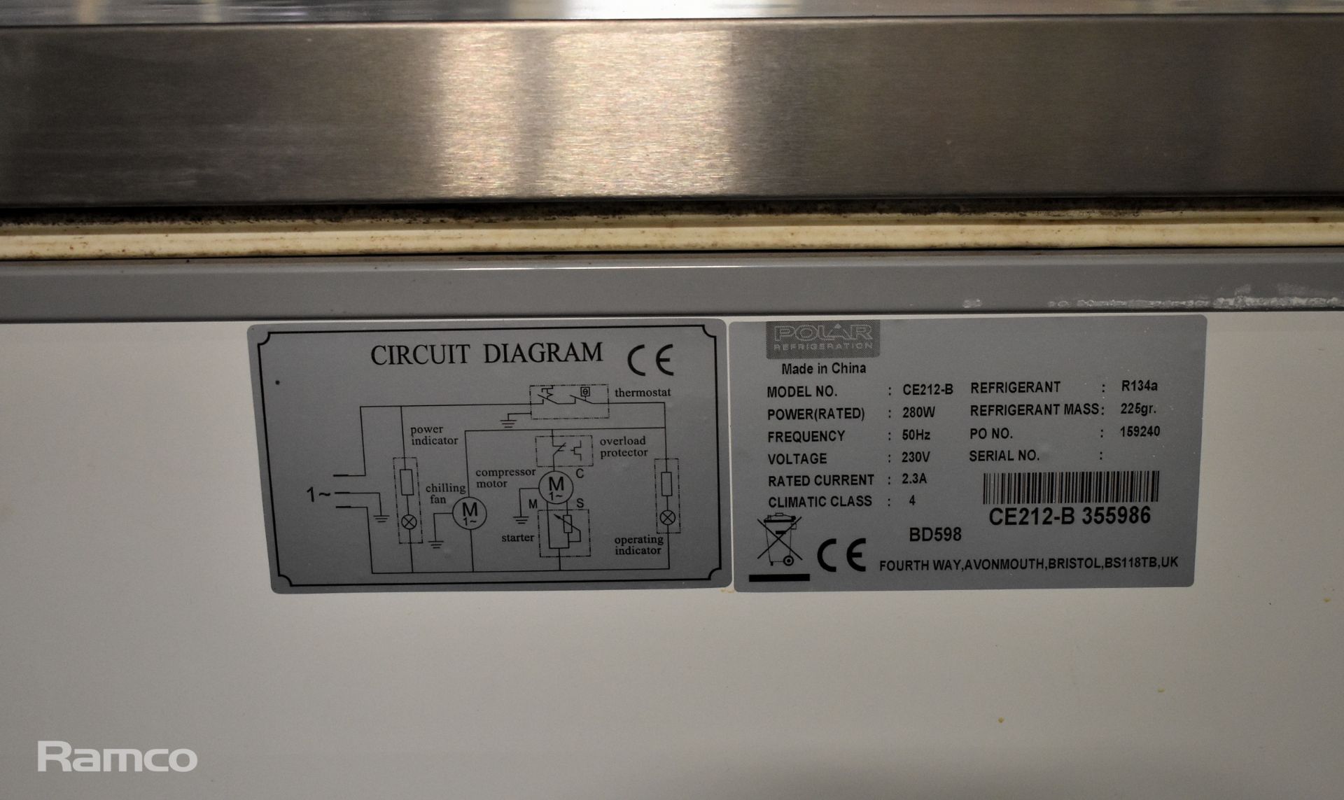 Polar CE212-B chest freezer - W 1610 x D 720 x H 950mm - Image 8 of 8