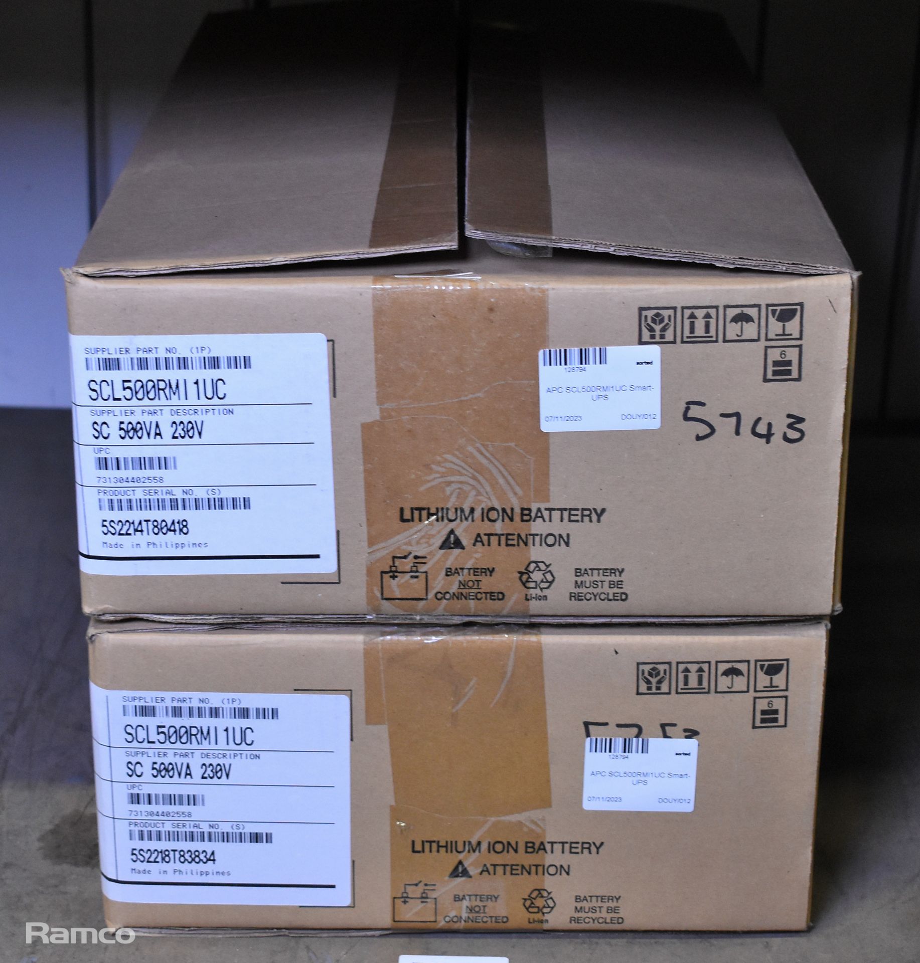 2x APC SCL500RMl1UC Smart-UPS units - Image 13 of 14