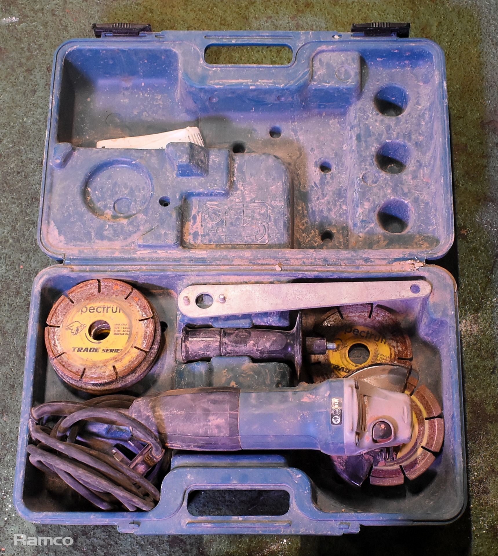 Electrical tools - Rotary hammer drill, Einhell planer, 2x angle grinders, angle grinder with case - Image 5 of 24