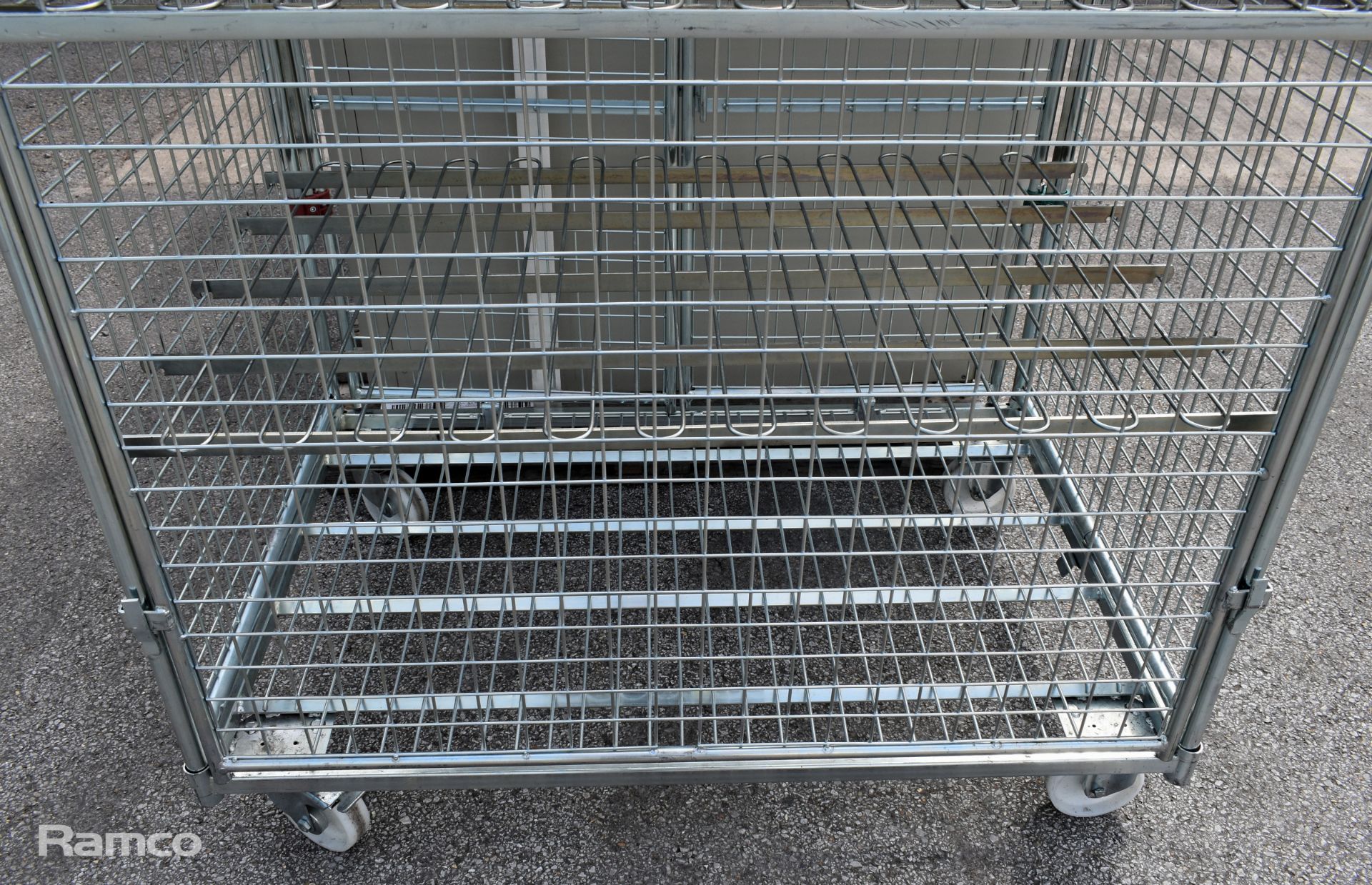 Mobile metal cage trolley - W 1200 x D 830 x H 1855mm - Image 2 of 4