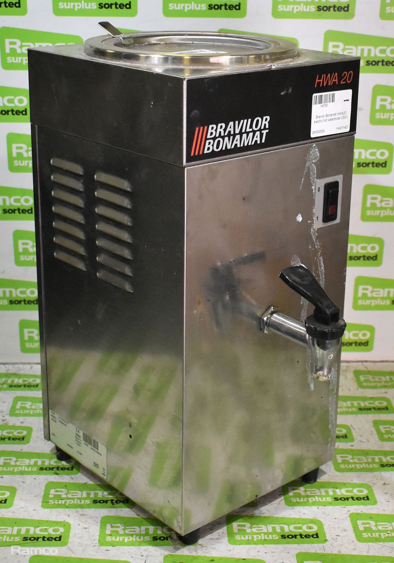 Bravilor Bonamat HWA20 electric hot water boiler 230V