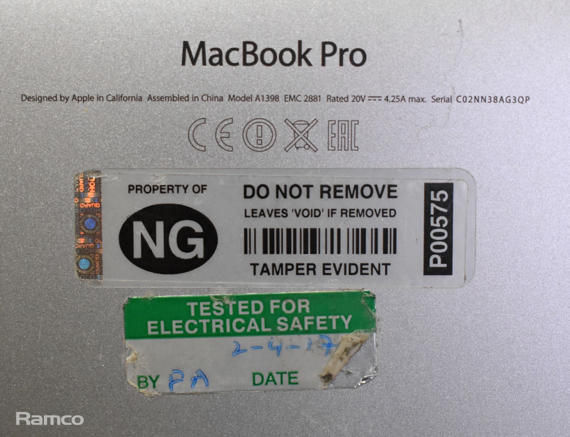 Apple Macbook Pro - 15 inch - A1990, Apple Macbook Pro - 15 inch - A1398 - 2014 - Image 4 of 7