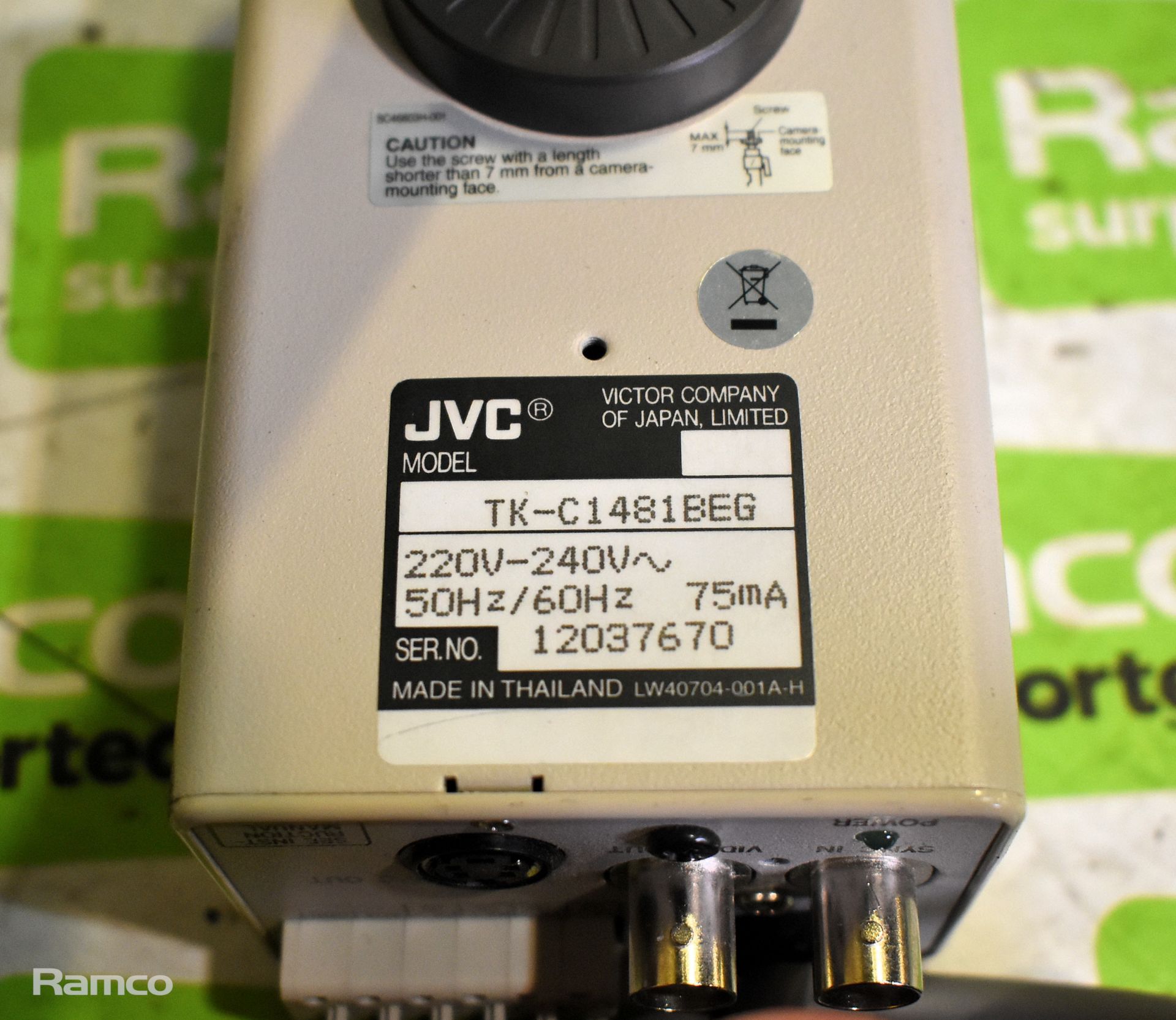 5x JVC TK-C1481BEG Digital color video cameras - Image 3 of 5