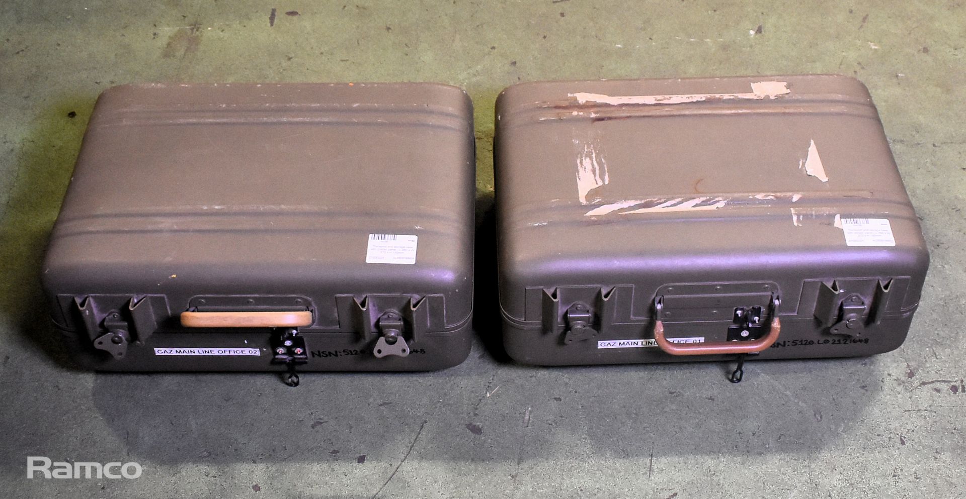 2x Transport and storage cases with divider panel - L 460 x W 370 x H 190mm - Image 3 of 6