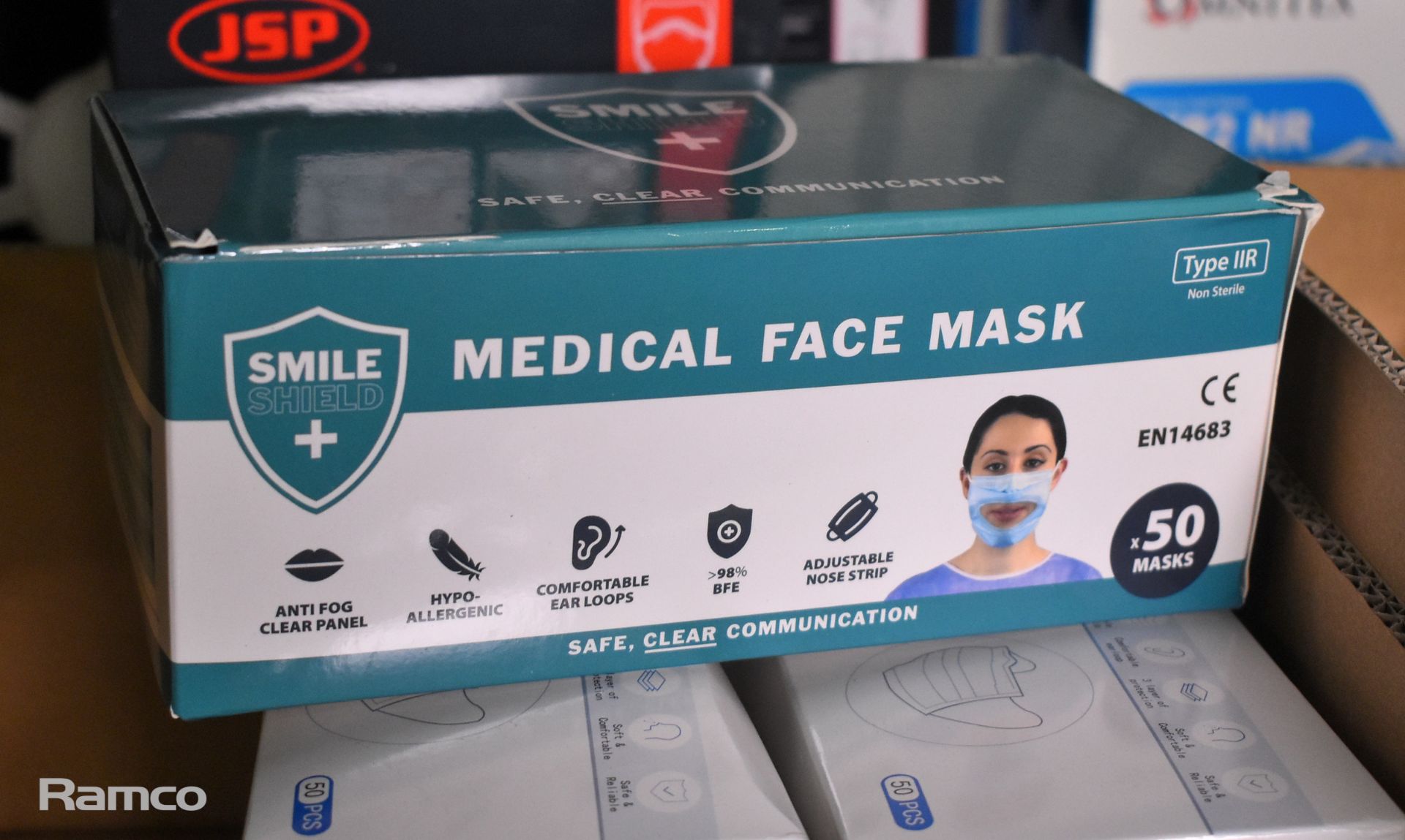 Multi-type disposable face masks and Clinell universal wipes - Image 7 of 9