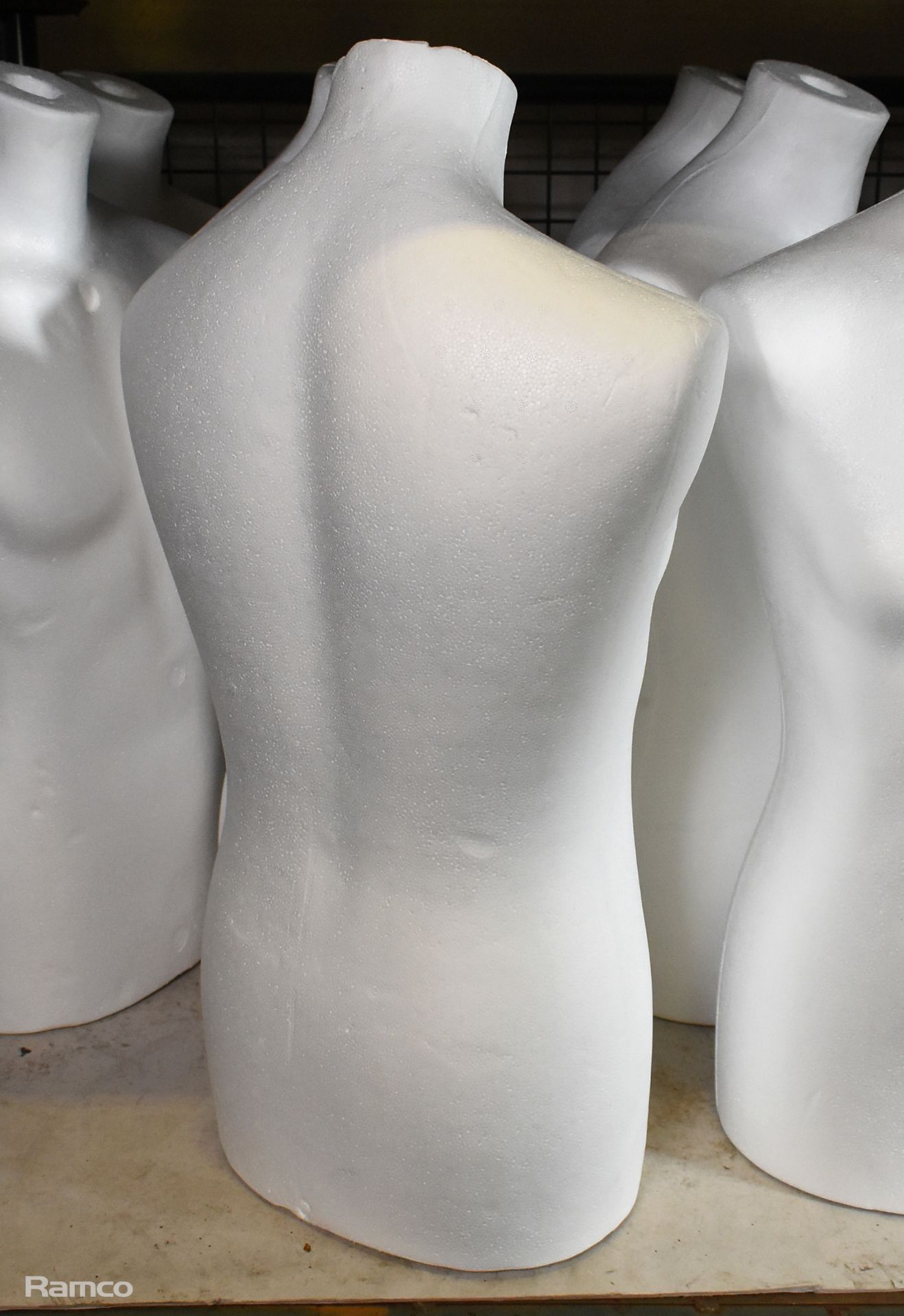 10x Polystyrene upper display torsos - Image 2 of 3