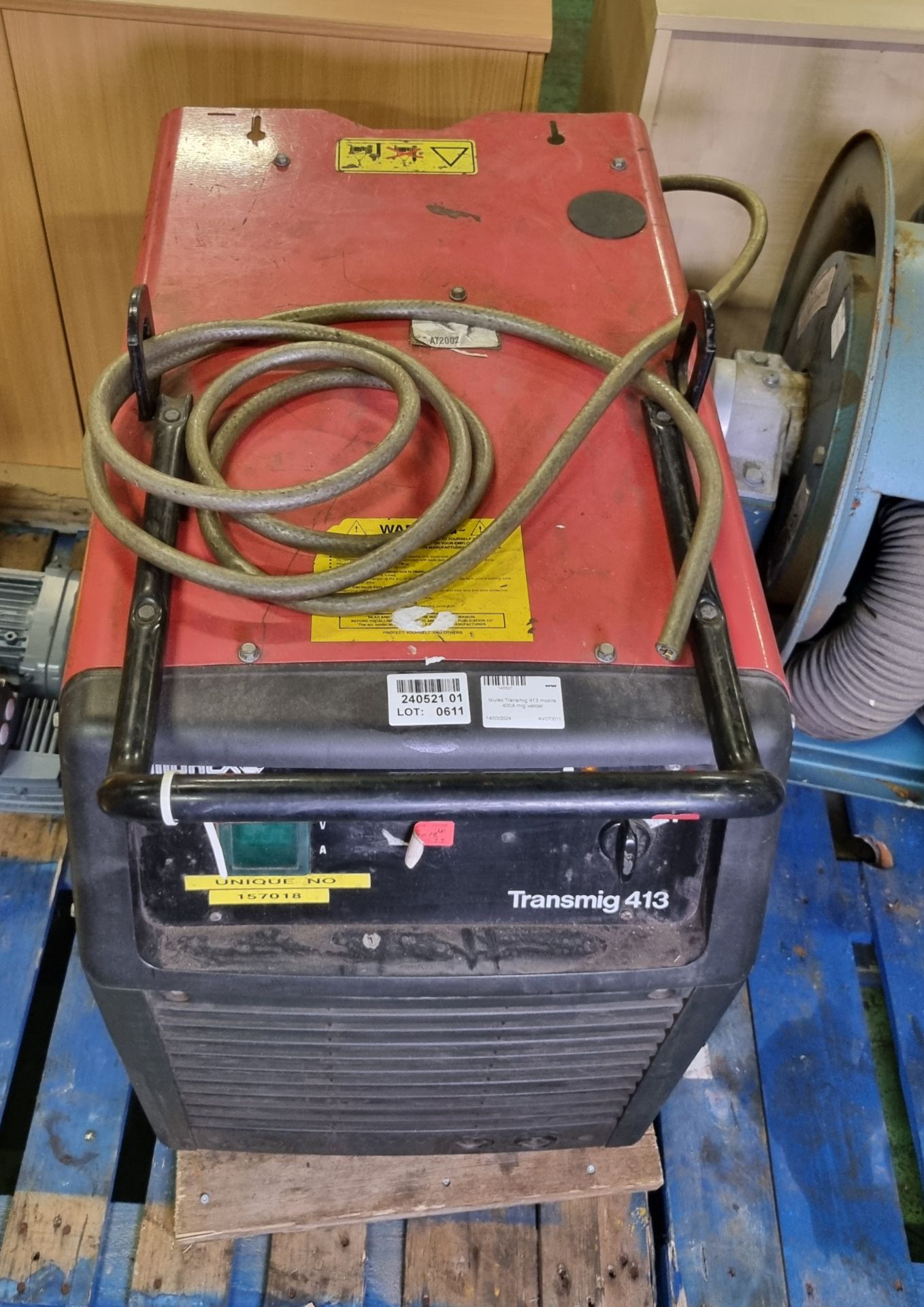 Murex Transmig 413 mobile 400A mig welder - Image 2 of 5