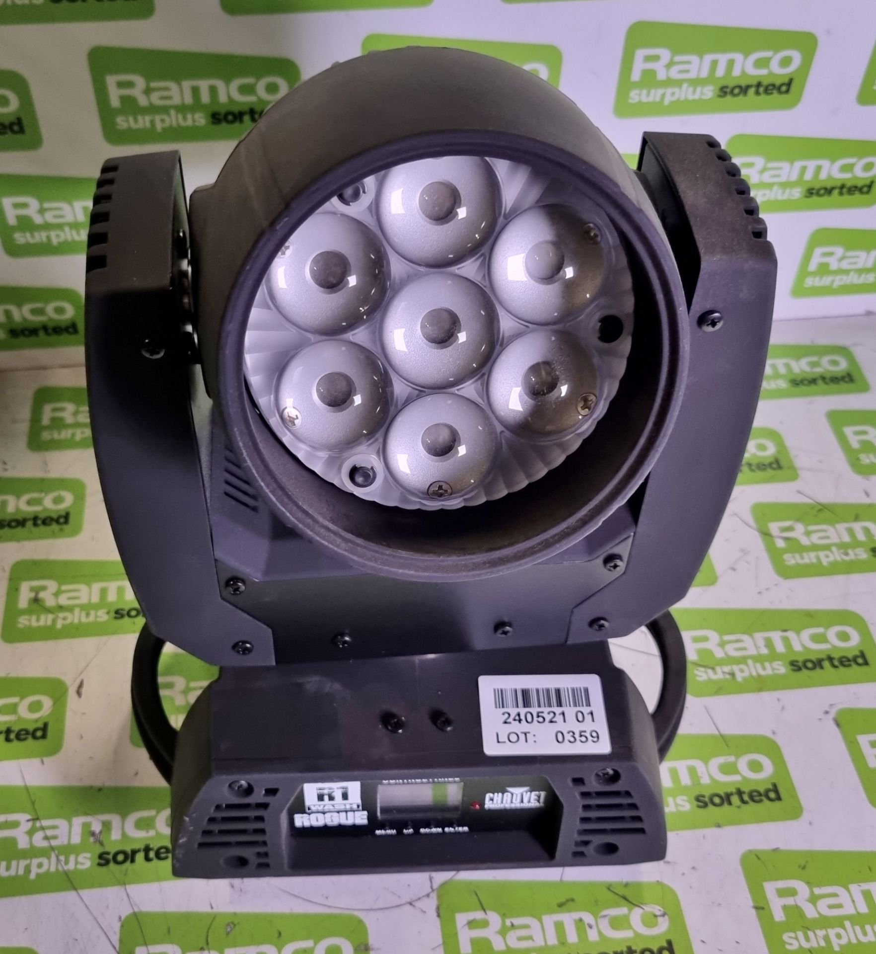 Chauvet Pro Rogue R1 wash 7 x 15W LED moving head light unit - Image 2 of 5