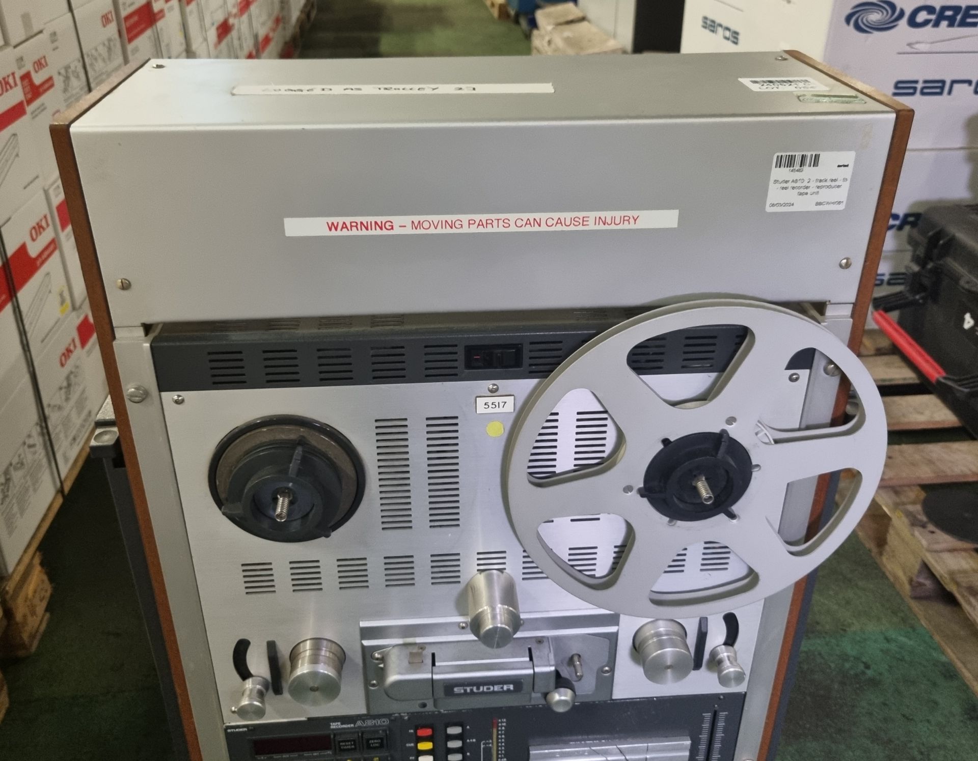 Studer A810 2 track reel to reel recorder & reproducer tape unit - Image 3 of 8