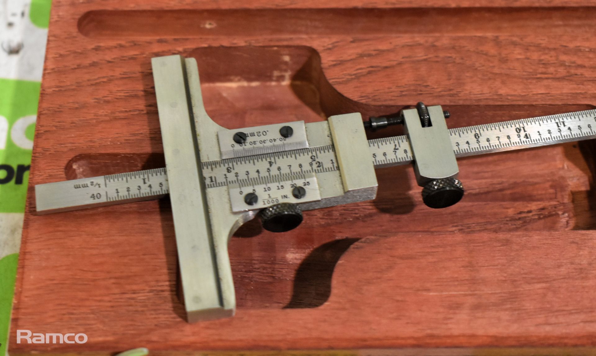 Starrett depth gauge vernier 1-310mm with case, Starrett 448 M&E vernier depth gauge - Image 4 of 6