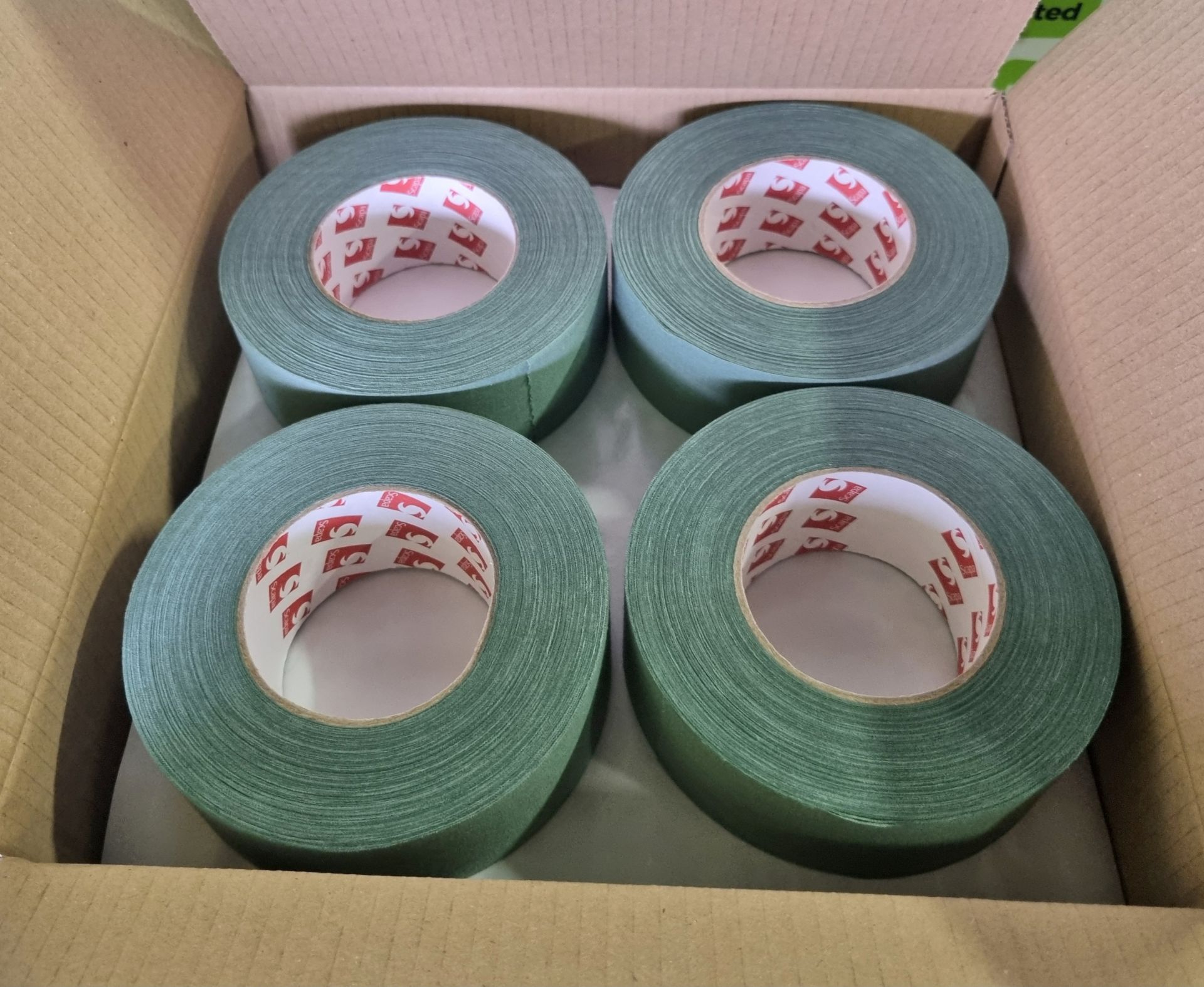 2x boxes of Scapa 3302 uncoated cotton cloth adhesive tape - olive green - 50mm x 50m - Image 3 of 4