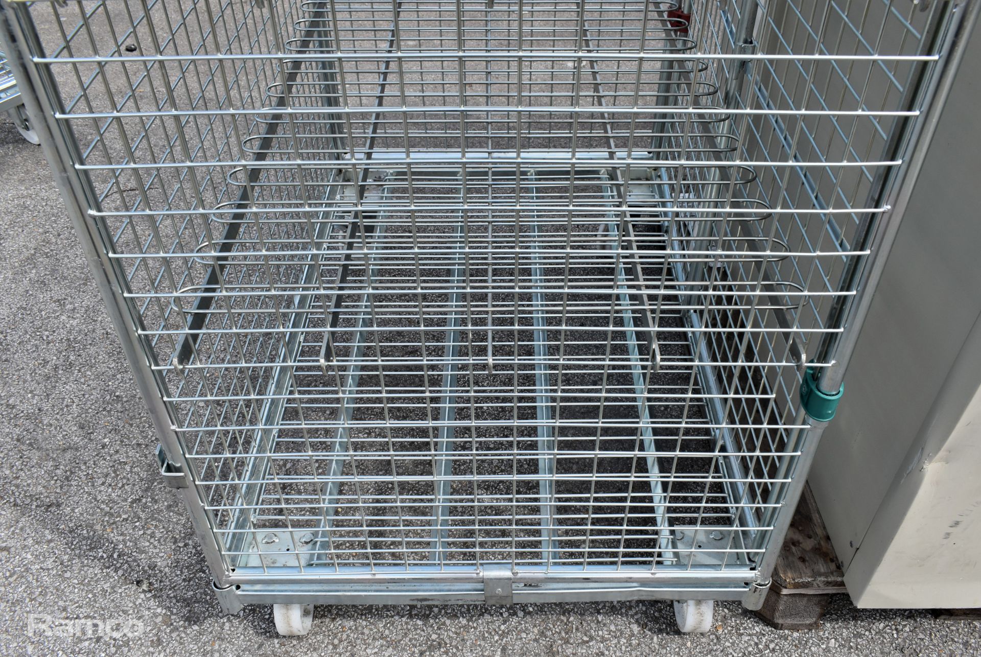 Mobile metal cage trolley - W 1200 x D 830 x H 1855mm - Image 4 of 4