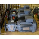 3x SEW-Eurodrive - RF27 DRN90L4 electric gear motors - 1461/110rpm, 1.5kW, 220-230/380-400V, 6.00A