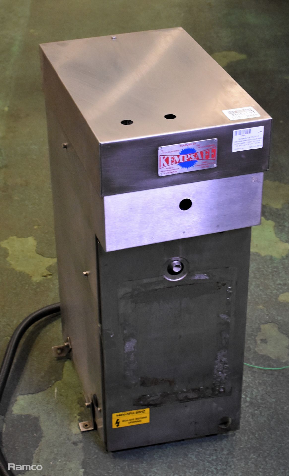 Kempsafe KSJEM440/3 stainless steel continuous water boiler/heater - Missing tap - 440V - 3ph - 60Hz