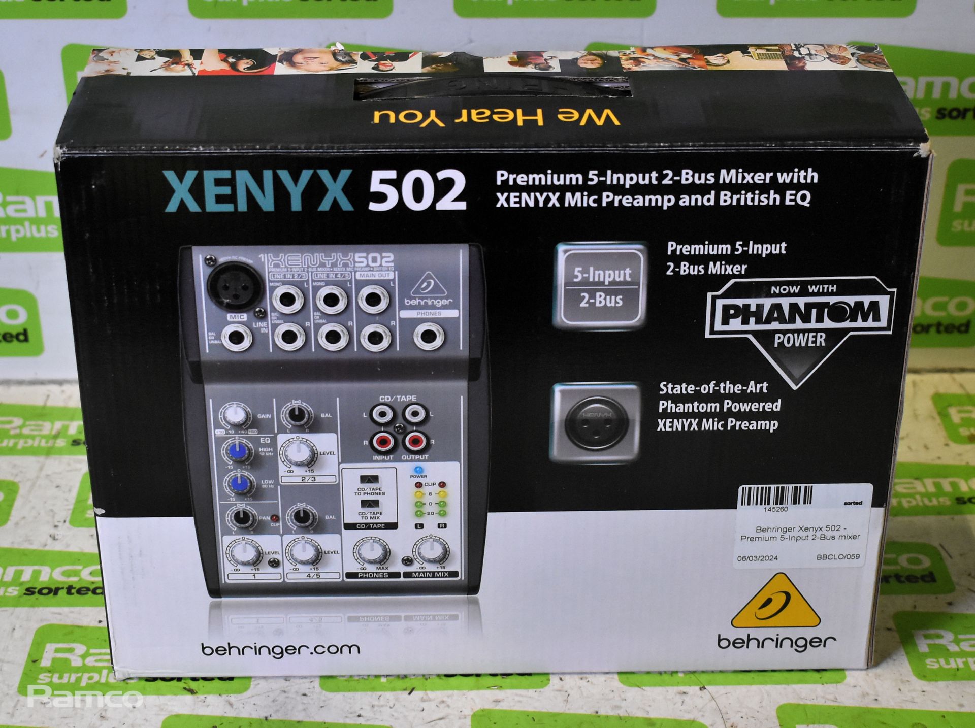 Behringer Xenyx 502 - Premium 5-Input 2-Bus mixer - Image 6 of 6