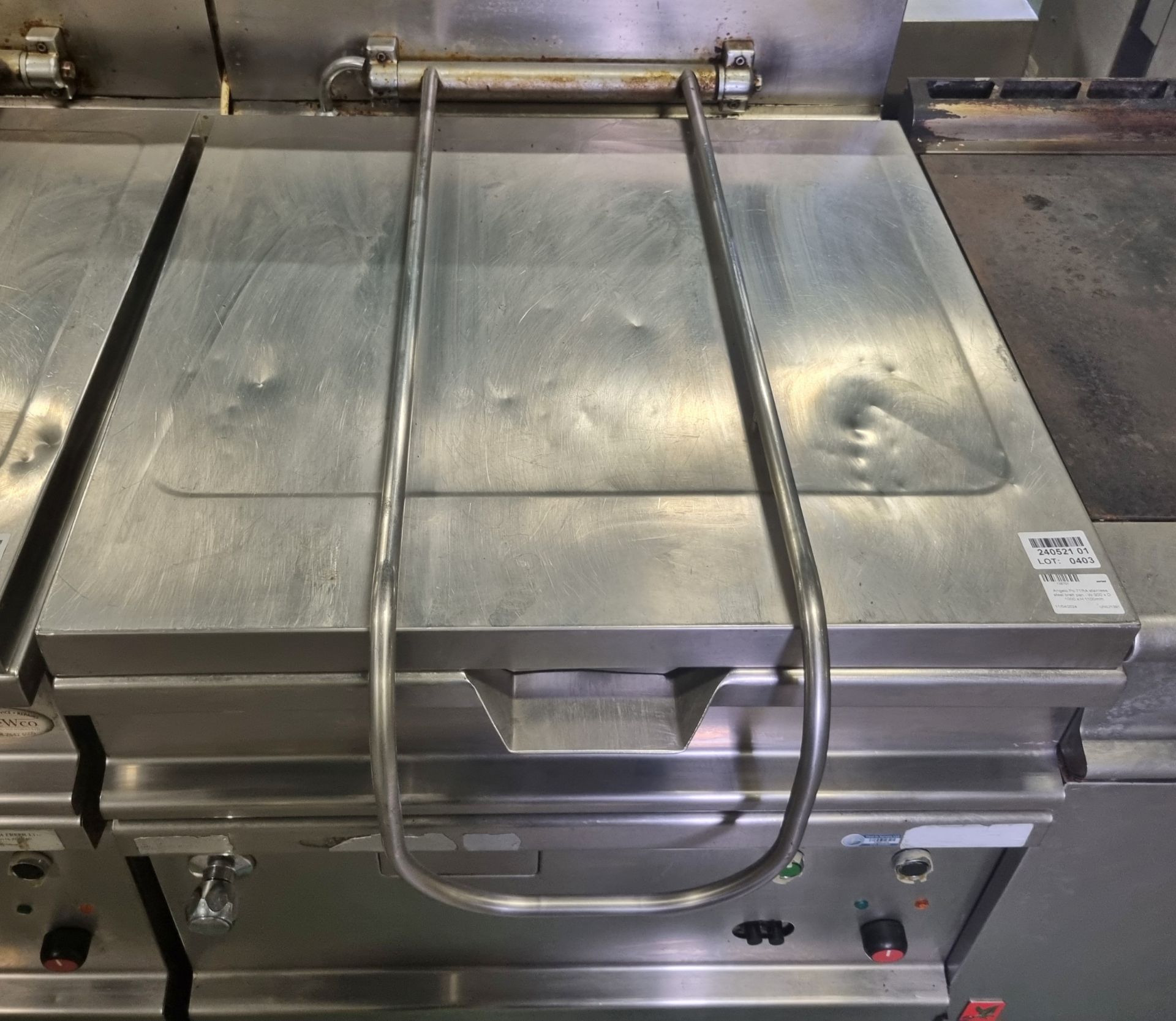 Angelo Po 71RA stainless steel electric bratt pan - W 900 x D 1000 x H 1100mm - Image 2 of 5
