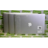 3x Apple Macbook Airs - 13 inch - A1466 - 2014 - full details in desc.